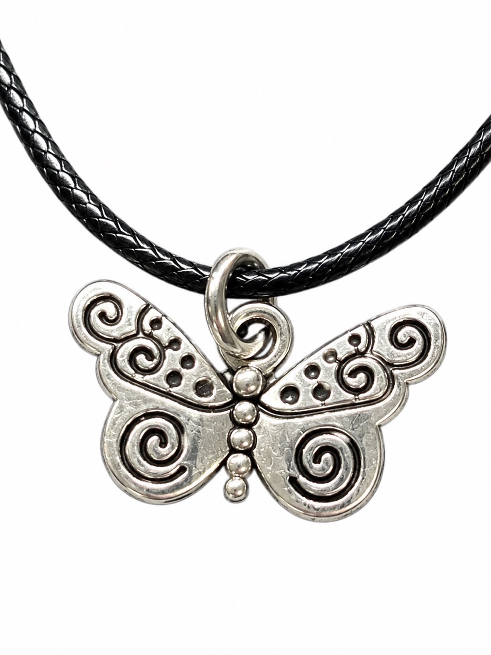 Butterfly on a Black Cord Necklace #hippie #witch #boho #pagan #occult